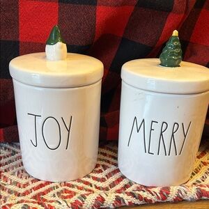 Rae Dunn Mini Christmas Canisters